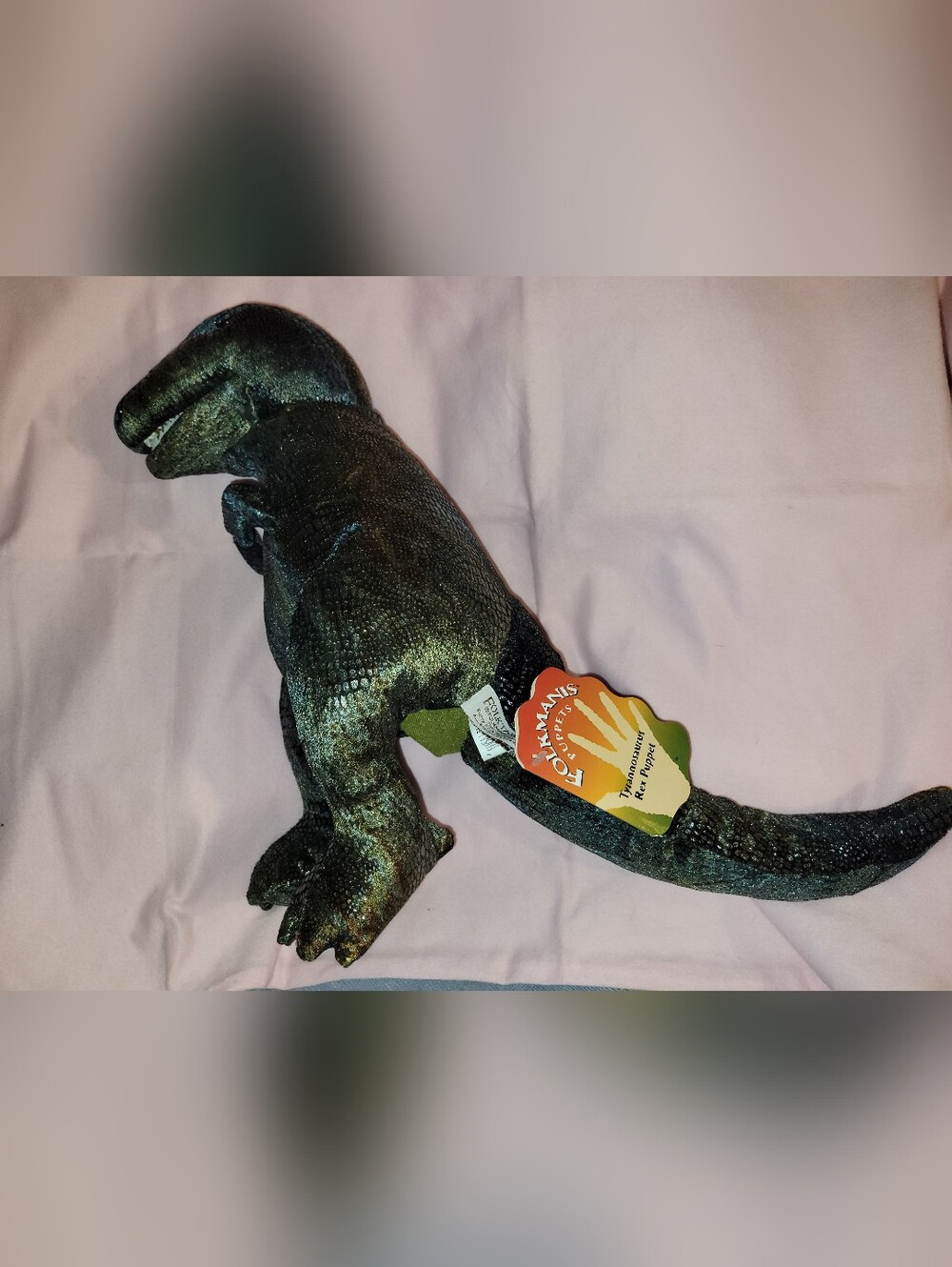 FOLKMANIS 22” Hand Puppet Tyrannosaurus Rex TRex Plush Full Body Dinosaur NWT